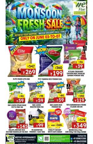 WeFive Hypermarket Monsoon Fresh Sale flyer cover